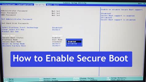enable secure boot